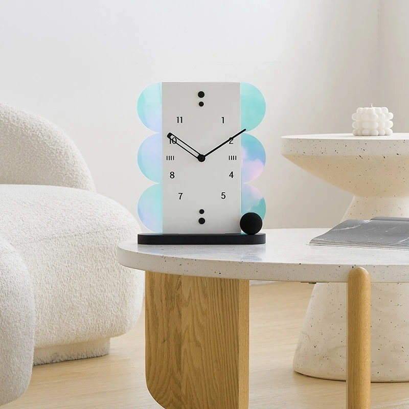 

House quasi-desktop ornament ins wind bedroom room office decoration clock table creative simple modern