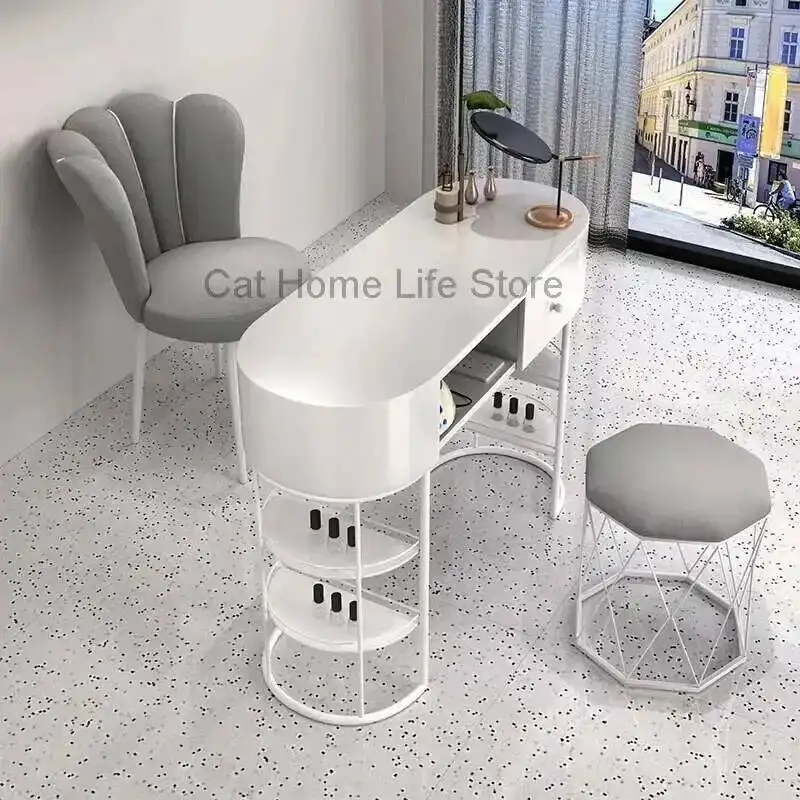 

Japanese Set Furniture Nail Manicure Professional Tables Aesthetics Beauty Salon Table Station Mesa De Canto Salon Equipment