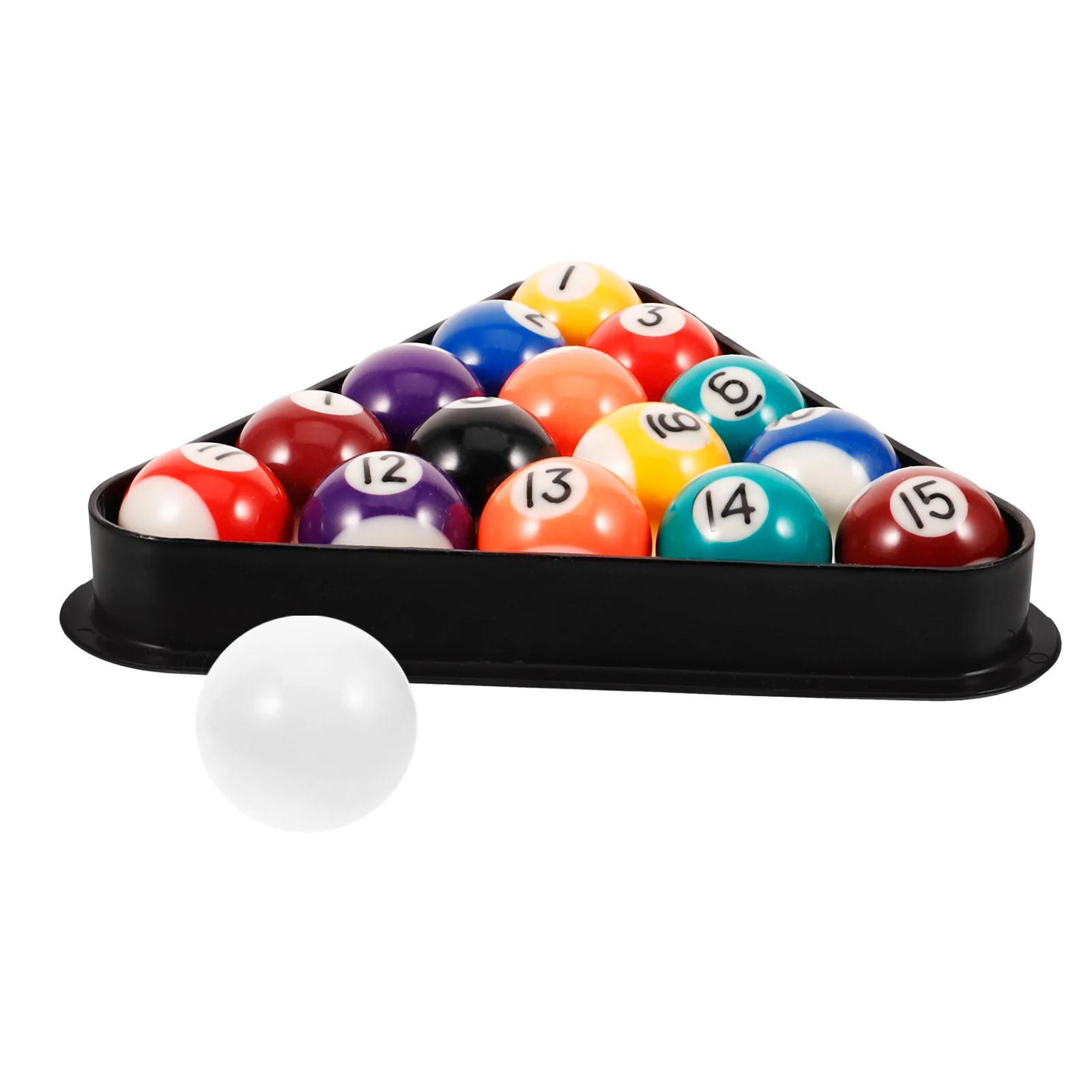 

Mini Billiards Wear-resistant Ball Supplies Tripod Rack Pool Balls for Table Resin