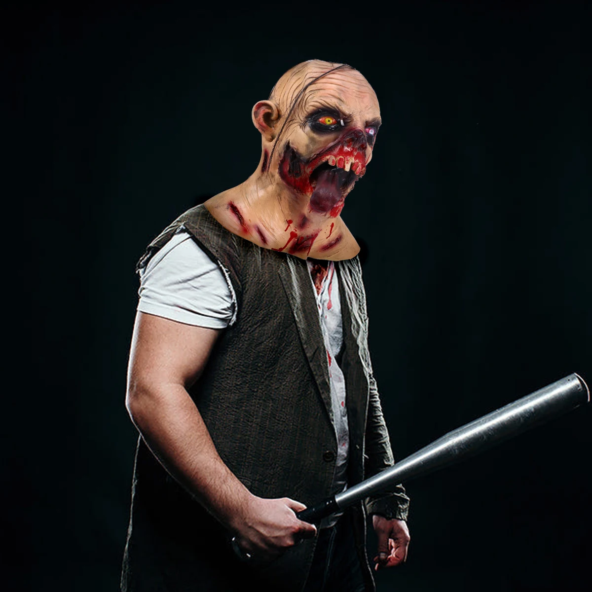 

Halloween Mask Scary Horror Costume Party Ghost-Like Face Masquerade Decor High-Quality Latex For Carnival Festival Ghost