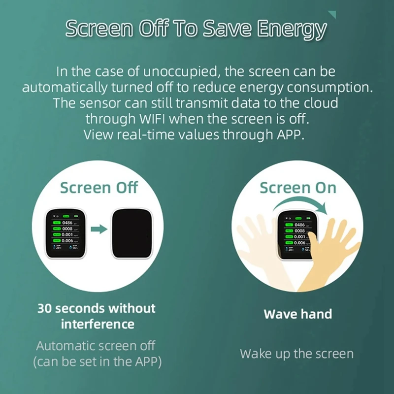 جهاز قياس جودة الهواء Tuya WiFi ، جهاز مراقبة جودة الهواء الداخلي ، شاشة CO2 المحمولة ، جهاز اختبار درجة الحرارة والرطوبة ، سهل الاستخدام ، 8 في 1