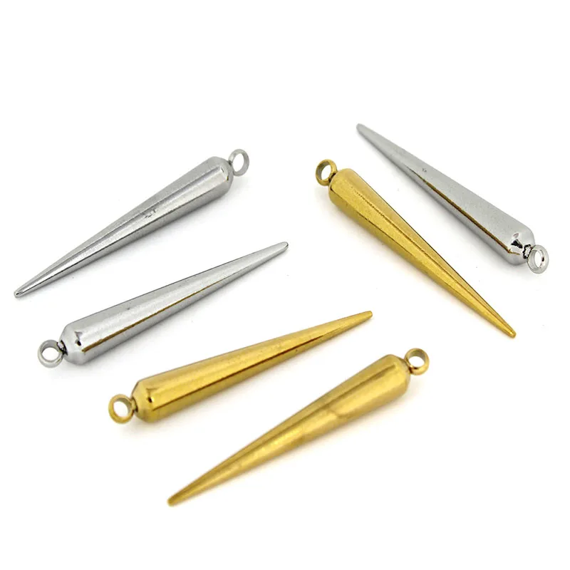 

4 шт./лот, подвески из нержавеющей стали, большие круглые подвески в виде конуса, кулон с шипами, серьги «сделай сам», ожерелье, кулон, принадлежности для изготовления ювелирных изделий