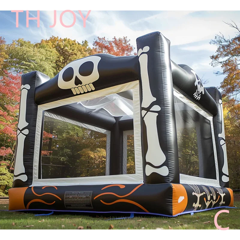 fast air shipping, halloween inflatable trampoline bounce house, 4x4m pumpkin jumping castle for party