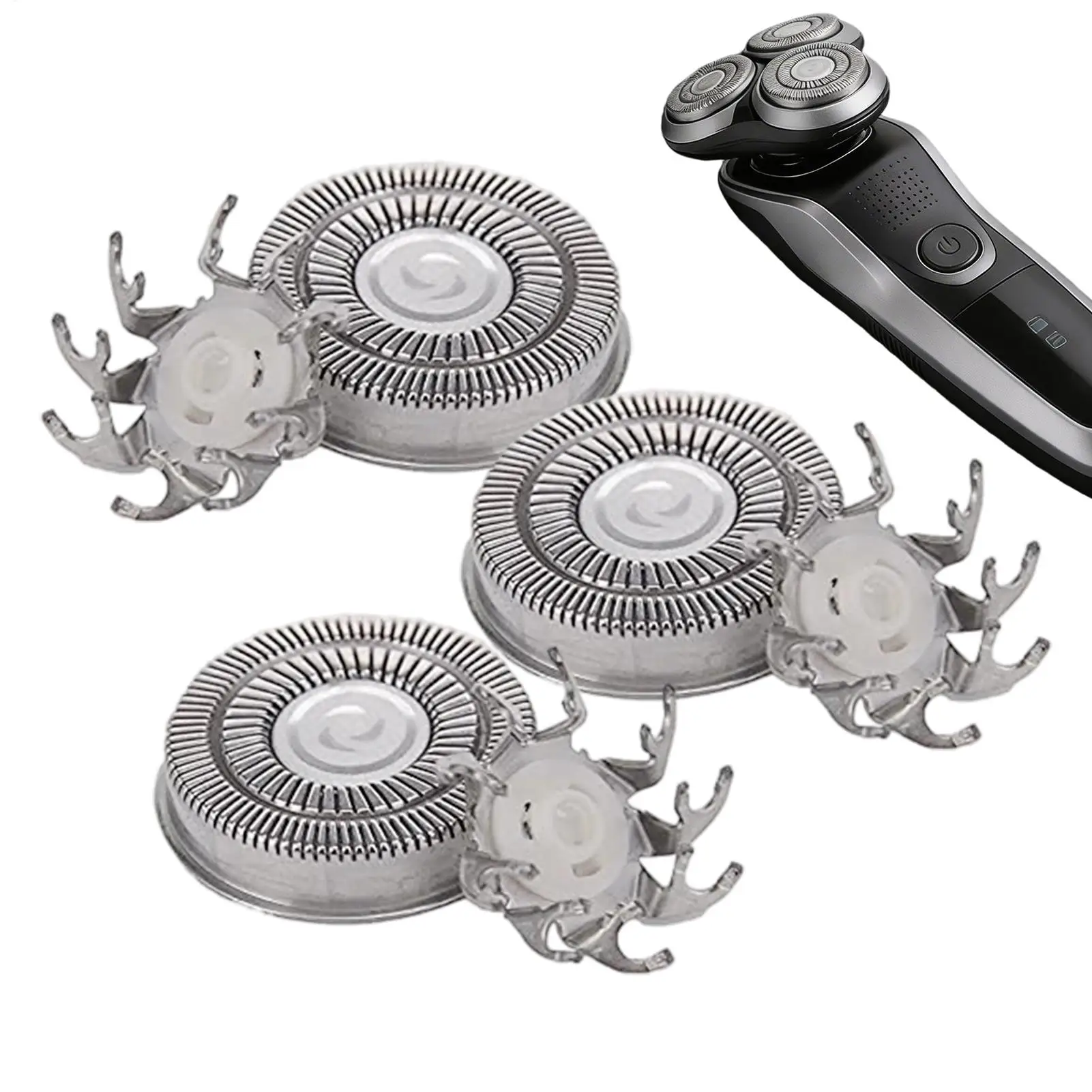 NEW Electric Shaver Replacement Heads 3 Pieces Triangular Base Men Electric Shaver Replace Heads For Father Husband Boyfriend