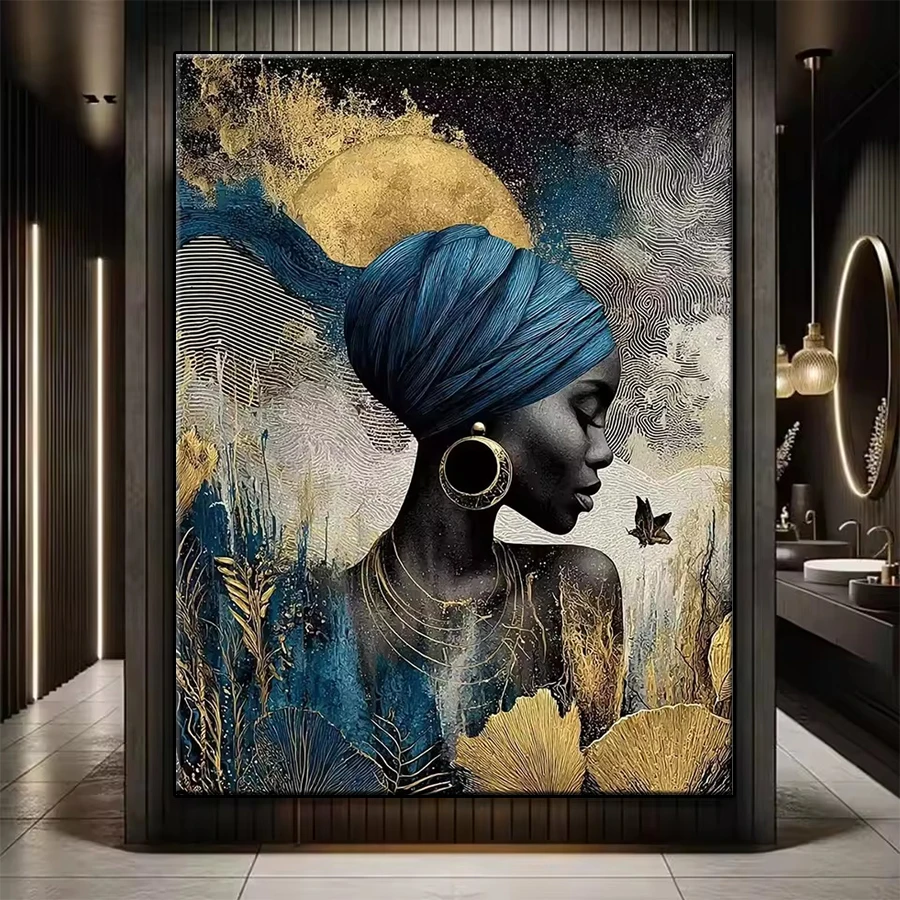 

DIY Diamond Painting Kit New Modern Abstract Art Black Woman Diamond Mosaic Full Drill Embroidery Handmade Hobby