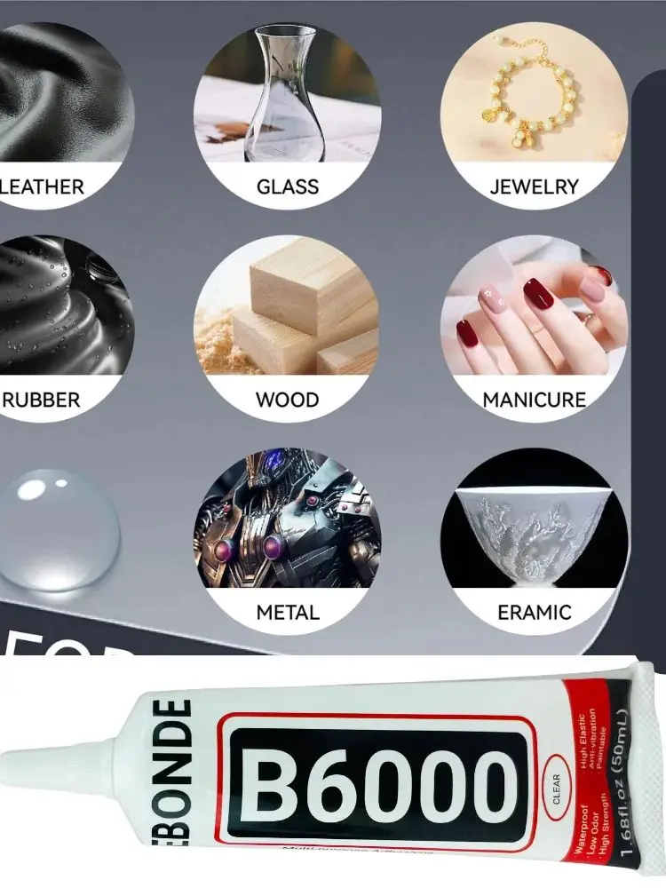 15ML 25ML 50ML 110ML Klej B6000 Przezroczysty Klej Kontaktowy do Napraw Telefonów Szkła Plastiku Uniwersalny Klej DIY B-6000 — zdjęcie 2