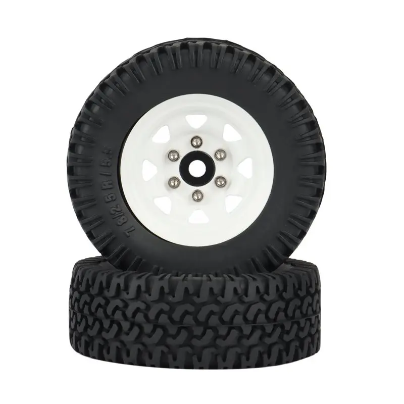 FBIL-8PCS 1.55 Metal Beadlock Wheel Rim Tires Set For 1/10 RC Crawler Car Axial Jr 90069 D90 TF2 Tamiya CC01 LC70 MST,1