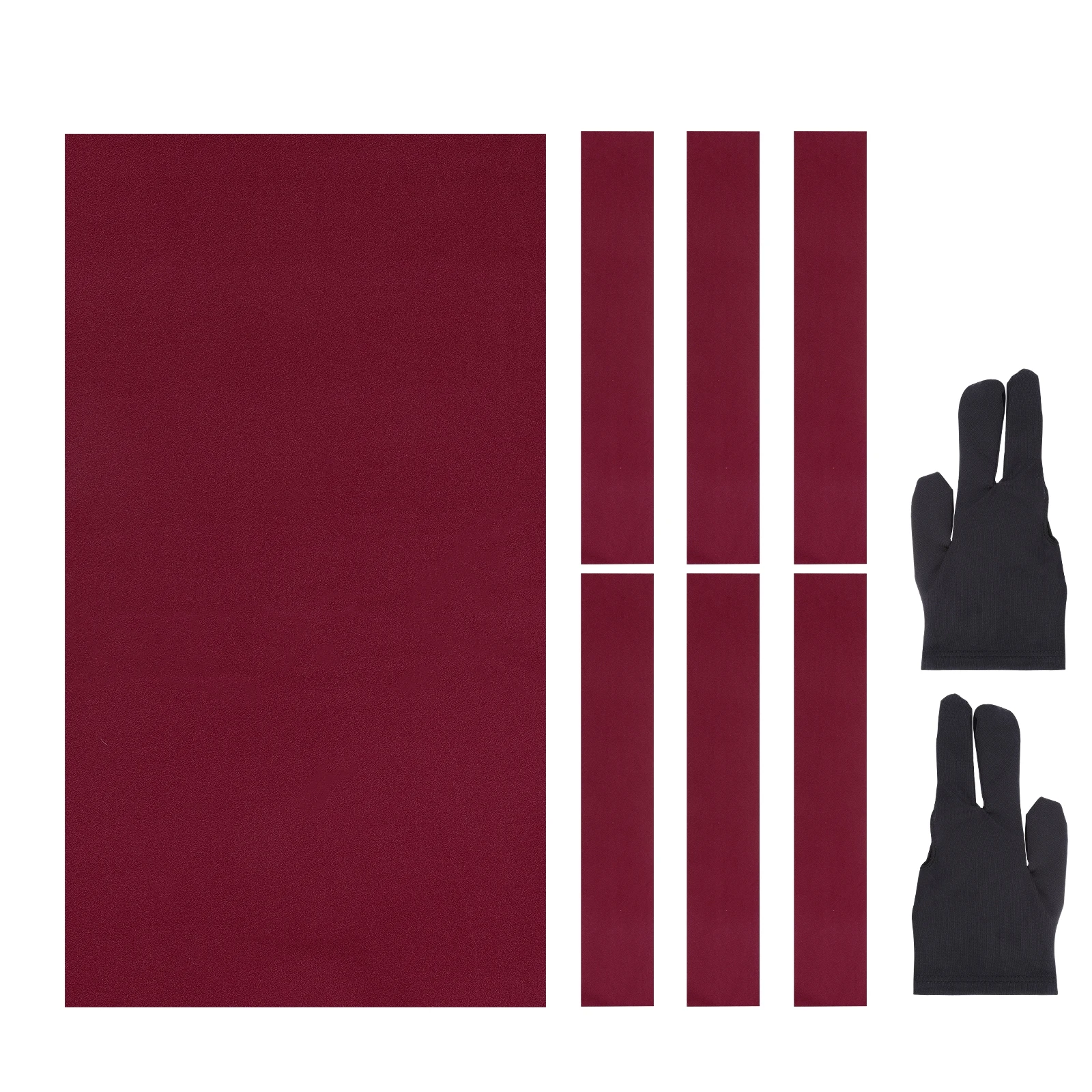 UXCELL 7/8/9ft Billiard Cloth Pool Table Felt Kit with 6 Cloth Strips and 2 Gloves for Home Clubs Bars Indoor Sports
