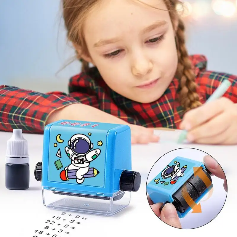 Number Rolling Stamp Addition And Subtraction Question Stamp Within 100 Teaching Math Practice Questions For Preschool