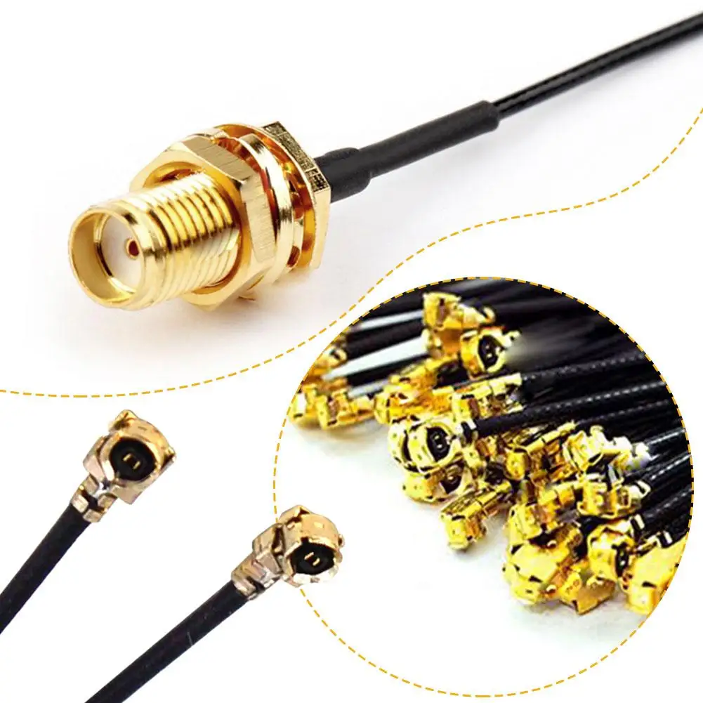 For IPEX/SMA RP-SMA Inverted Female Head 1 Generation Interface RF Extension U.L Metal RF Cable RG1.13/1.37 Cable Extension B9U7