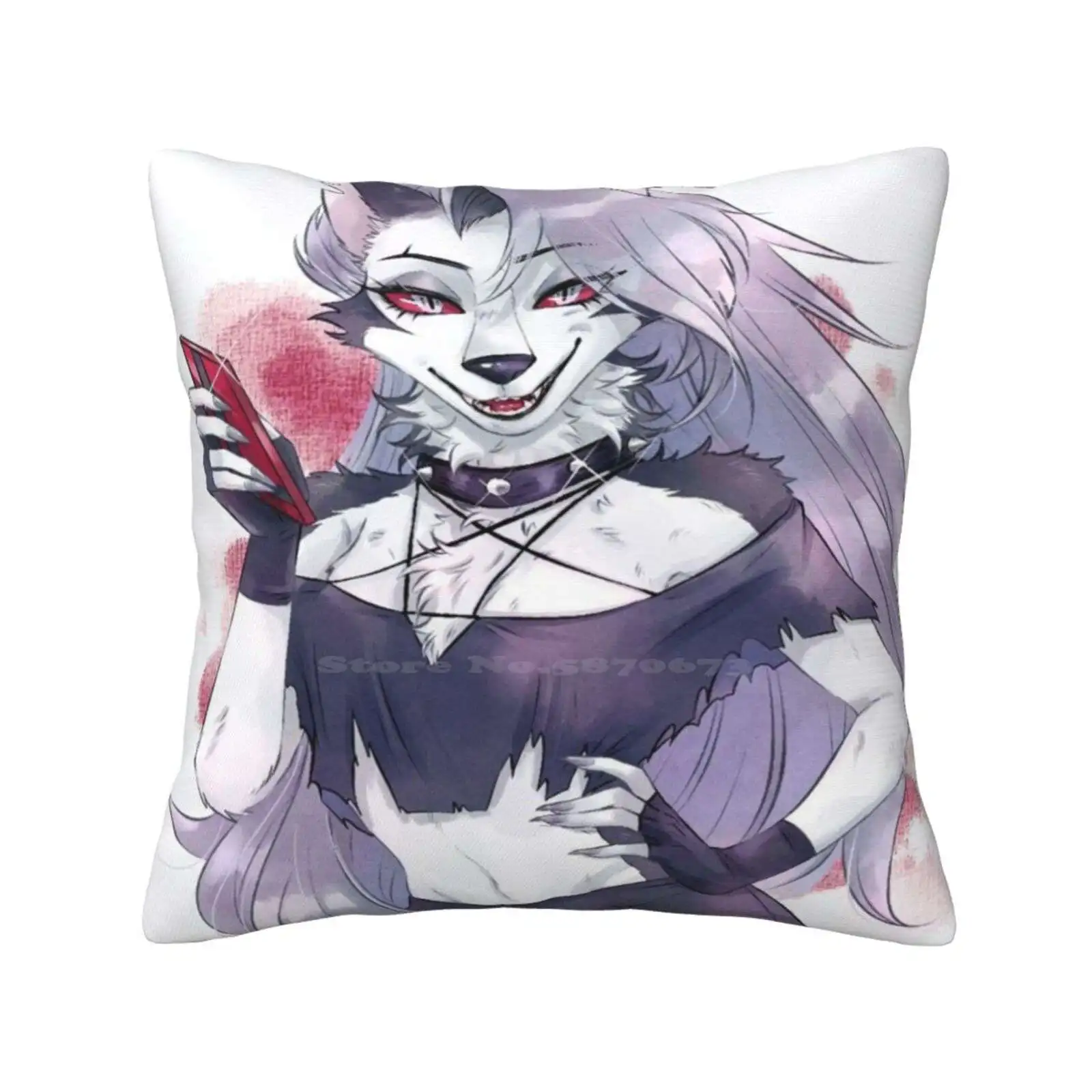 Helluva Boss Loona Home Sofa Car Cushion Cover Pillowcase Helluvaboss Helluvaboss Helluvaboss Helluvaboss Helluvaboss