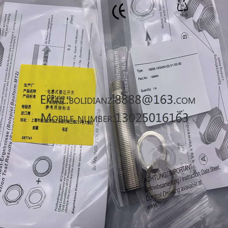 

Новый датчик приближения NBB8-18GM50-E2-V1-Y NBB8-18GM50-E2-V1-3G-3D