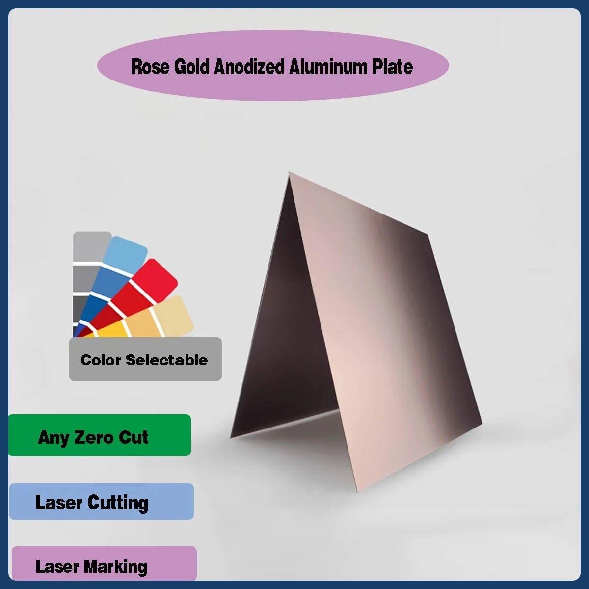 

Rose gold brushed anodized aluminum plate/Aluminum Alloy Flat Plate THK 0.5/0.8/1.0/1.5/2.0mm