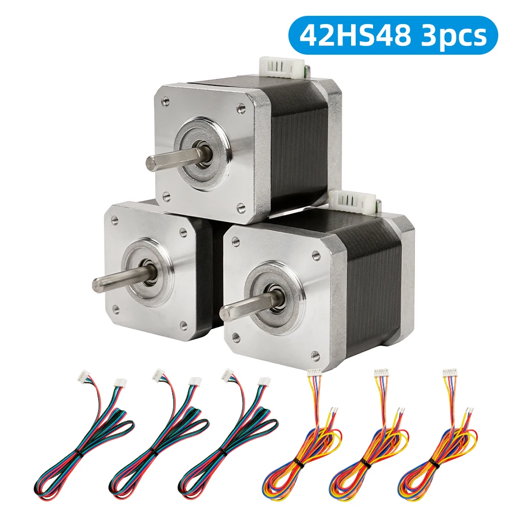 

Nema 17 48mm stepper motor 42 motor 4.5kg.cm Single Axis 42HS48 for 3D Printer Printing 1.2A D shaped shaft