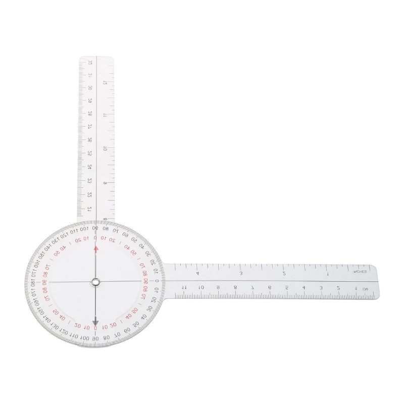 Goniometer Transparent Orthopedic Ruler Plastic Goniometer 360 Degree for Body Measuring Tape Goniometer Dropship