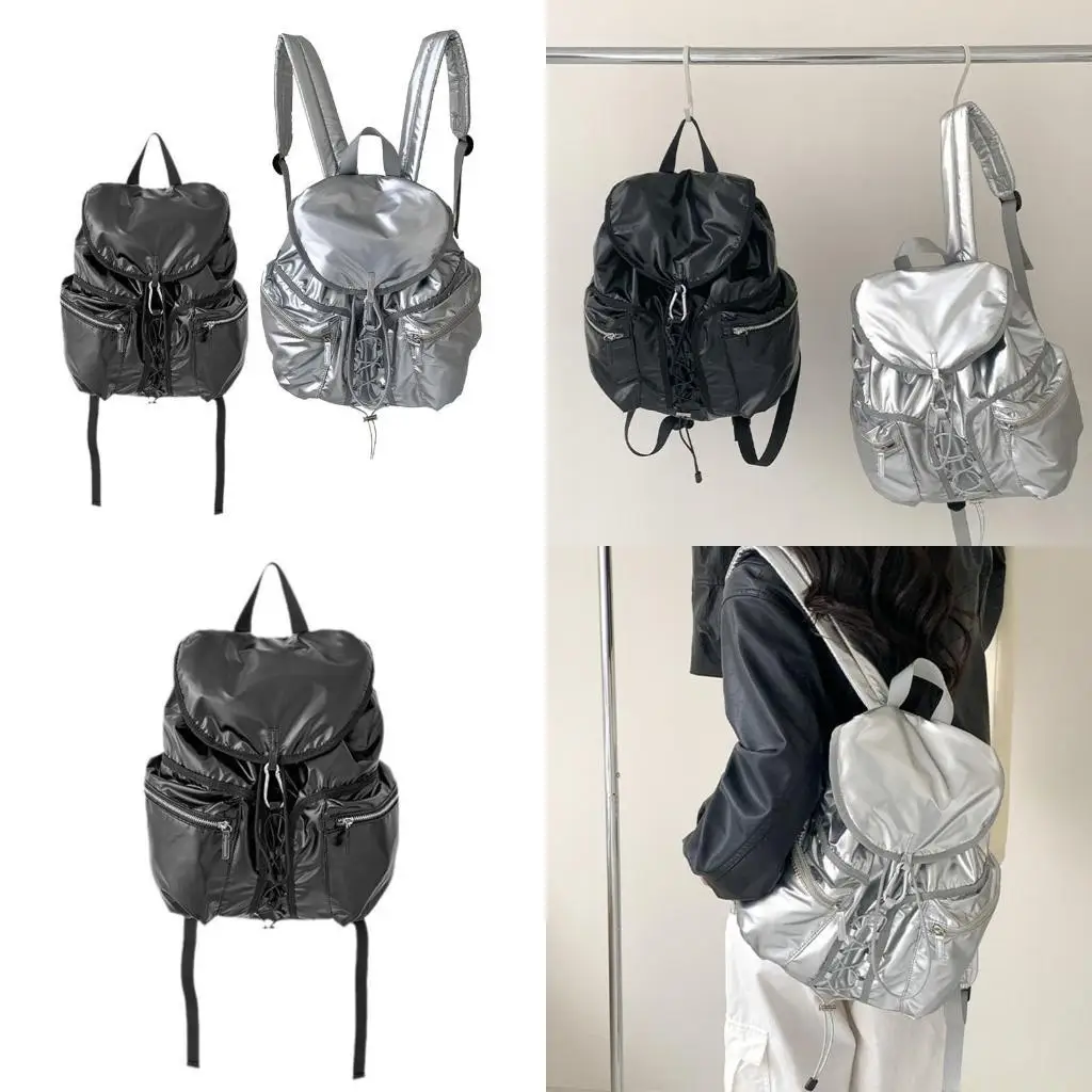 

X90D Travel Backpack for Women All-matching Backpack Korean Styles Leather Backpack