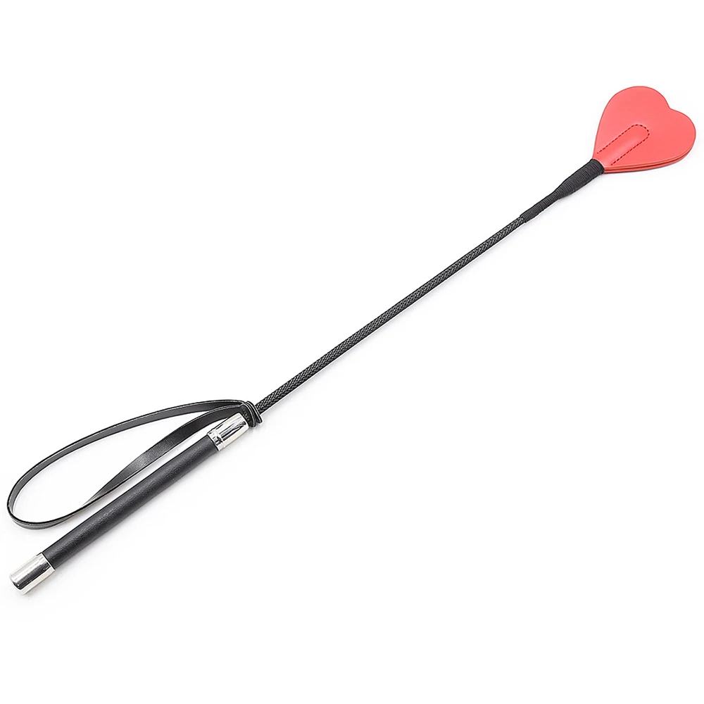 54CM Riding Crop Heart-Shaped PU Leather Horse Crop Whip Horse Slapper Horse Whip With Equestrianism For Horses