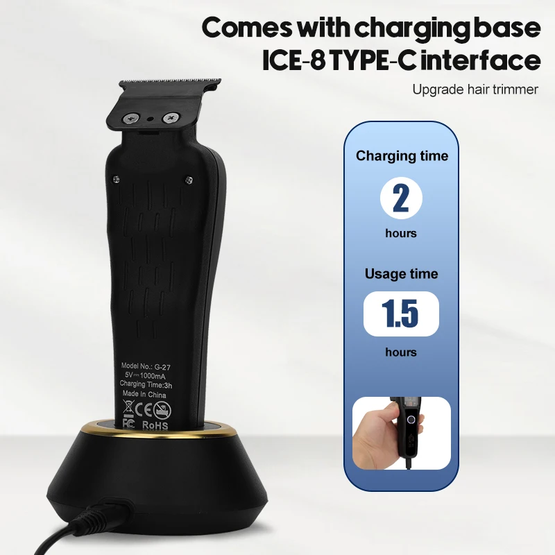 Professional Electric BLDC Hair Clippers Brushless Motor Hair Trimmer LCD Cordless Hair Barber Clippers