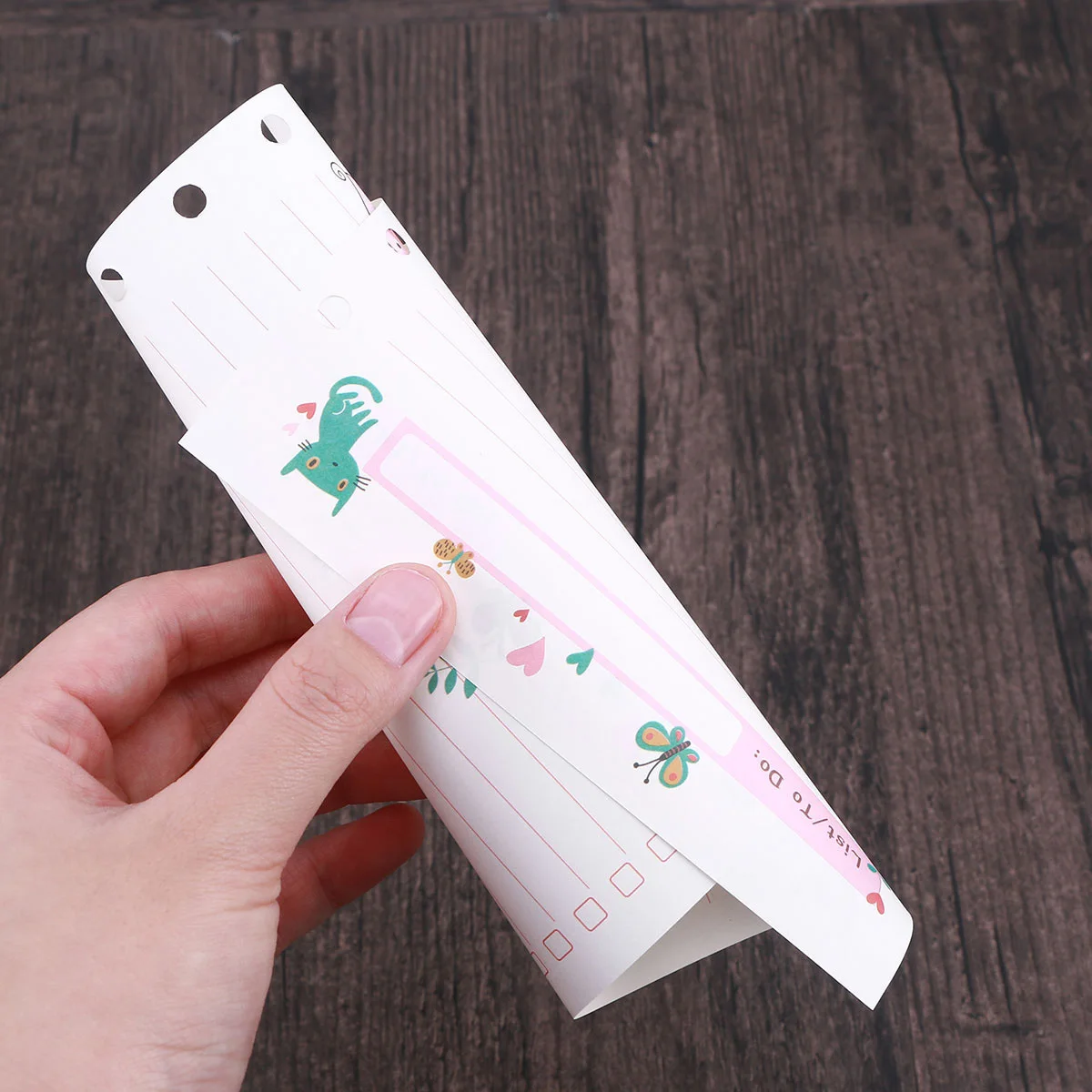 

2Pcs Notebook Paper Refills Hand Account Colorful A5 6 Holes Loose Leaf Sheets for Spiral Planner Notepad Daily Travel Office