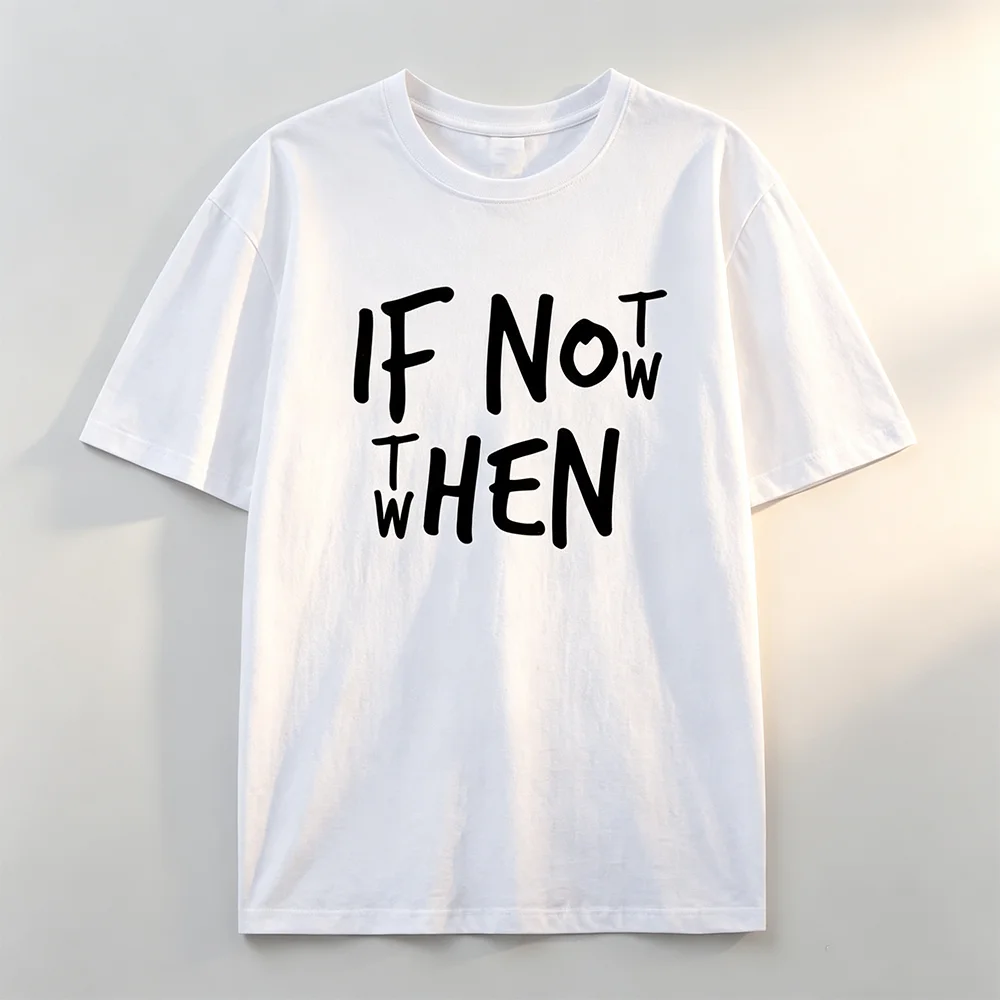 Letter Graphic T‑Shirt Men Women Casual 100% Cotton Short Sleeve O‑Neck Tees Inspirational Slogan Daily Streetwear Tops