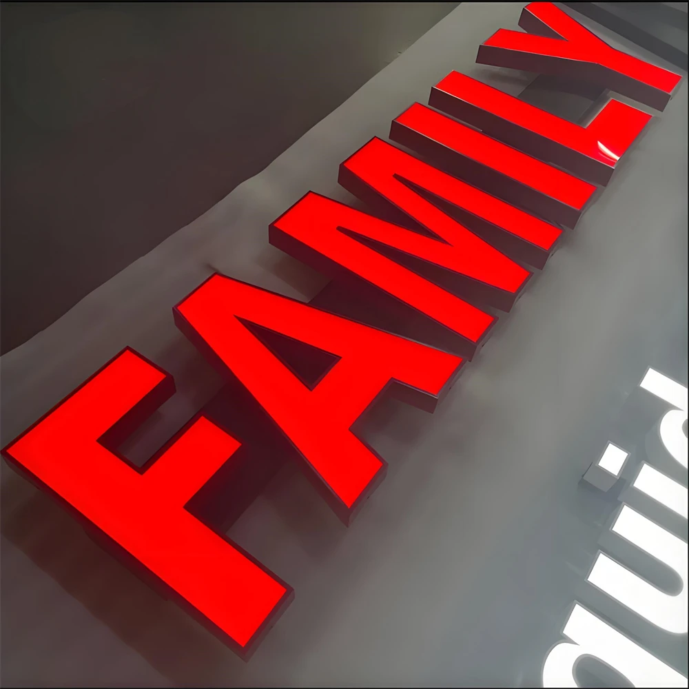 Custom Logo 3D Channel Letter Signs Advertising Signboard LED Acrylic  Business Vape Shop Sign