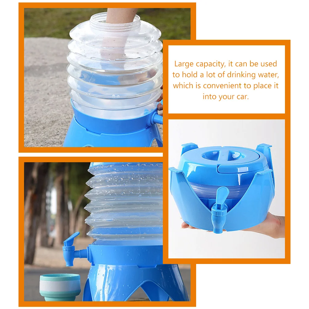 

Portable Foldable Container Large Capacity Car Drinking Bucket Outdoor Camping Water Jug Sturdy Collapsible Water Carrier For