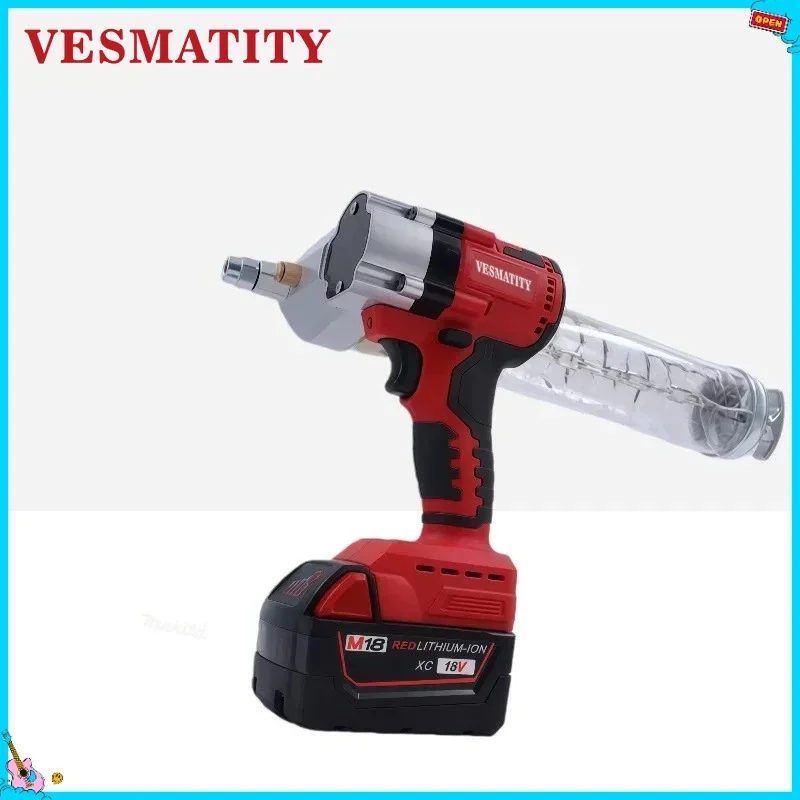 For Milwaukee 18V‑20V Battery Pin,Brushless High‑Pressure Grease Gun,Cordless Lubricating Injector for Auto Repair & Machinery