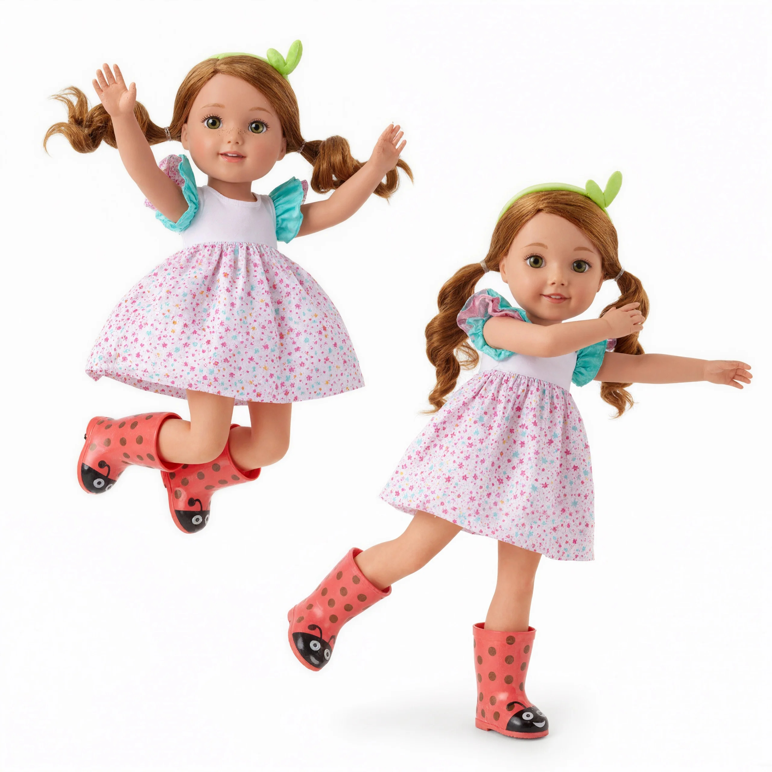 Vestiti per bambole Abito con stampa carino per Wellie Wisher da 14,5 pollici 32-34 cm Paola Reina Accessori per bambole Costume da bagno Calze Nancy Dolls