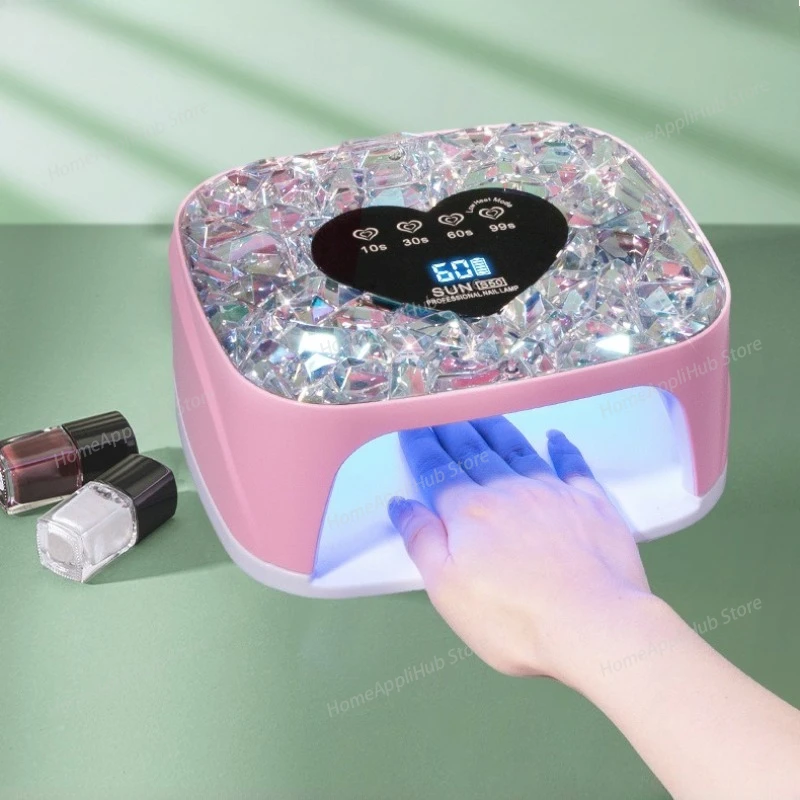 2 In1 Smart Rechargeable Nail Lamp High-power&Long lasting Nail Art Light Therapy Lamp Dual-source Nail Polish Glue Baking Lamp