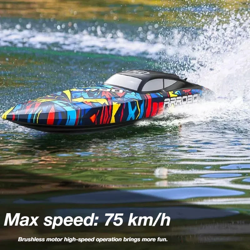 ARROROLT High Speed Brushless RC Boat Waterproof Water Cooling Remote Control Racing Boat For Adult Water Pool Lake Outdoor