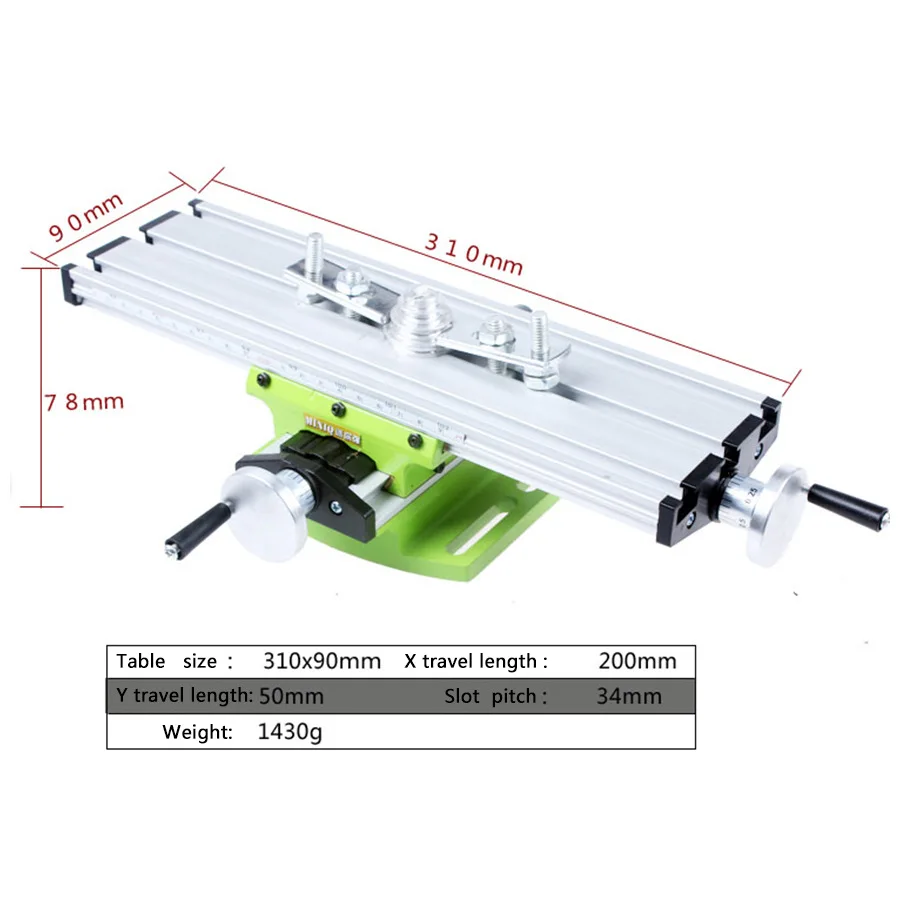 Imagem -02 - Precisão Miniatura Mini Multifunções Mesa Banco Vise Broca Fresadora Cross Assisted Posicionamento Ferramenta 1pc