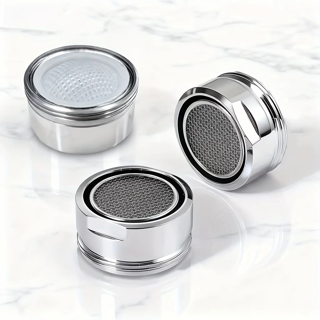 3pcs Brass Water Saving Faucet Tap Aerator M24 Thread Bathroom Faucet Bubbler Stainless Steel Replaceable Filter Mixed Nozzle