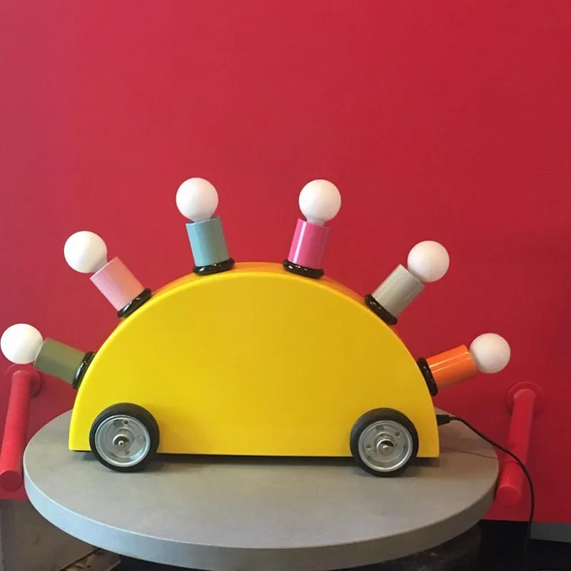 

Italian Designer Car Floor Lights Children's Bedroom Accessories Living Room Creative Memphis Art Decorative Table Lamps Design