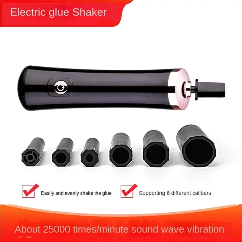 B64B-Glue Shaker لملحقات رمش، ورنيش شاكر، أداة شاكر قابلة لإعادة الشحن لتوفير الوقت بدون استخدام اليدين