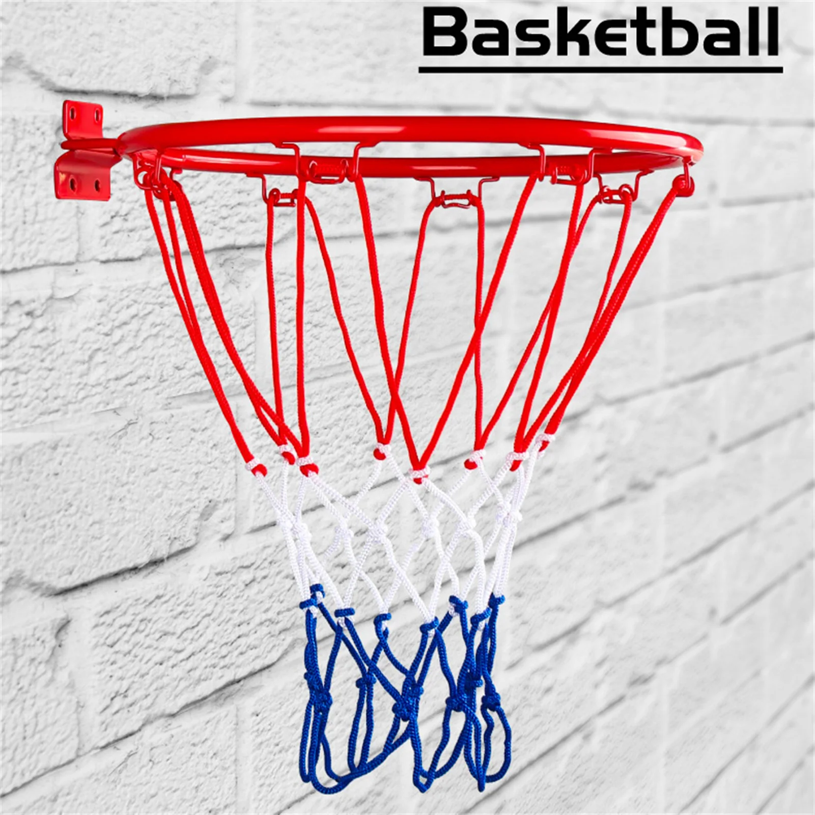 Metal Basketball Rim for Kindergarten Kids 32cm Steel Hoop Weatherproof Sport Ring for Primary School Outdoor Training