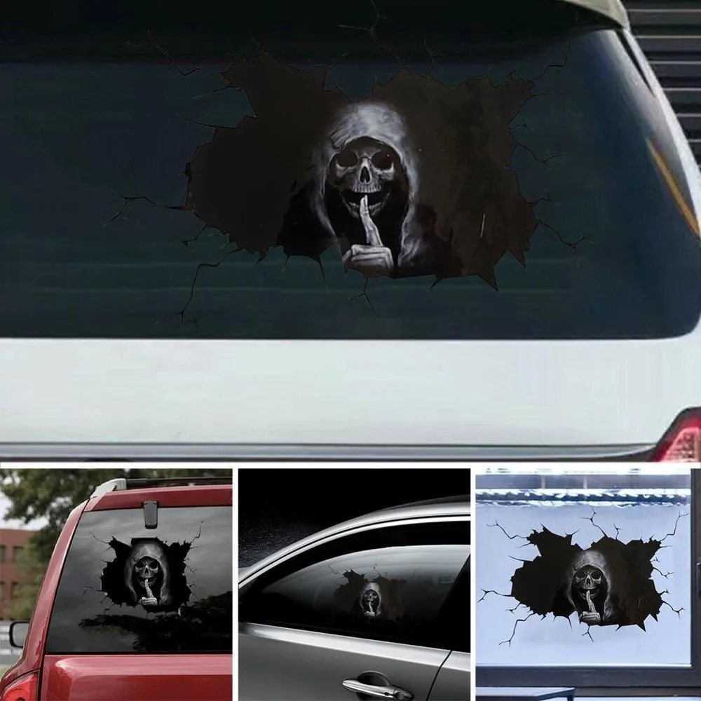 Waterproof Waterproof Skull Car Party Wall Decals for Windows Floors Doors and Appliances Horror Themed PVC Stickers for Smooth Use - Aliexpress Deal