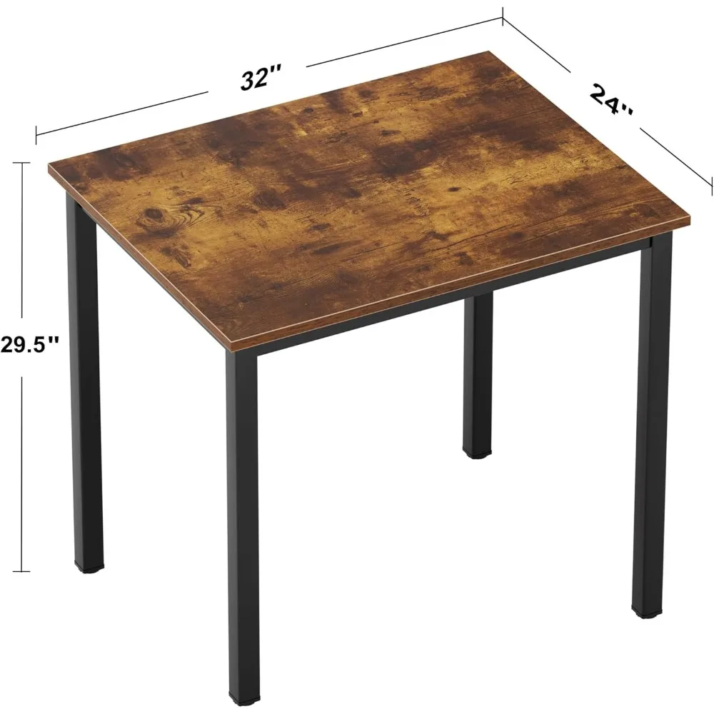 مكتب كتابة مدمج للمكتب المنزلي للطلاب والألعاب - مكتب كمبيوتر محمول بطول 31.5 بلمسة نهائية بنية ريفية