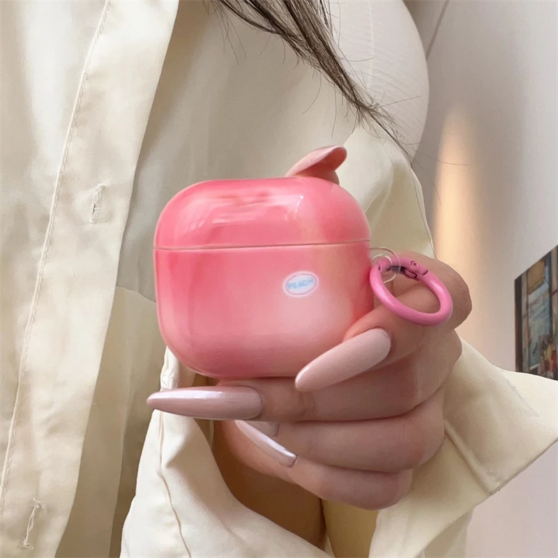 Cute Sweet Peach Pink Headphone Case For Apple Airpods Pro 3
