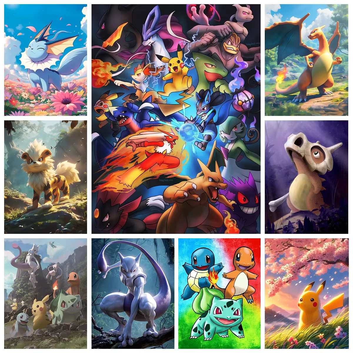 

Новая алмазная вышивка «Покемон»: Генгар, алмазная мозаика, декор для дома и комнаты, подарок для детей