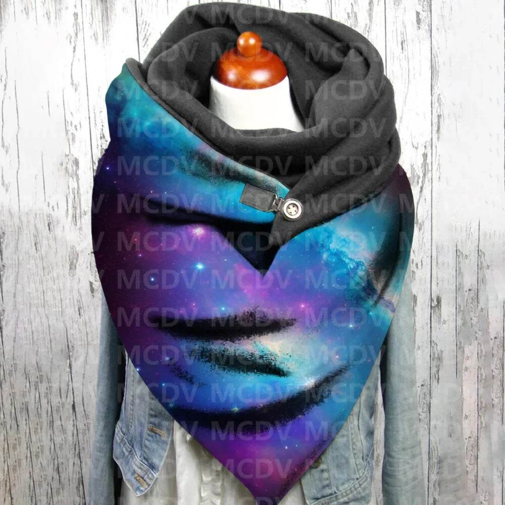 Galaxy 3D Printed Casual Scarf And Shawl for Women Warm and Comfortable Scarf 01