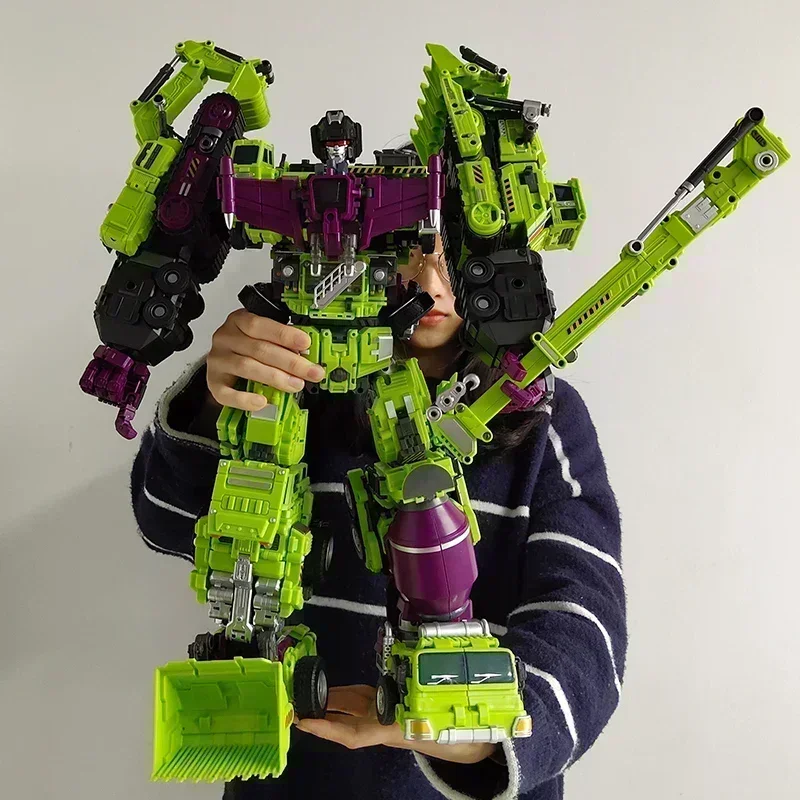 In Stock Transformation KO Robot Car Devastator 6 in 1 Combination Action Figures Excavator Blender Model Children's Toy Gift