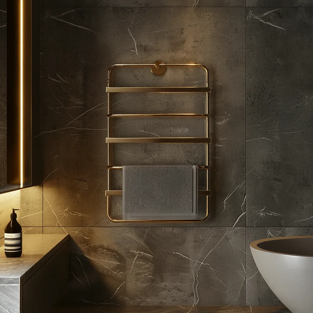 Wholesale High Quality Stainless Steel Wall-Mounted Double Towel Bar Rack Electric Heated Towel Rail for Hotel Bathroom