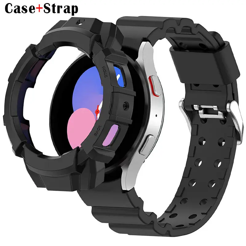 

Soft Fashion Cover For Samsung Galaxy Watch 5 40mm 44mm Silicone Protector Case Strap For Samsung Watch 5 Pro 45mm Bumper