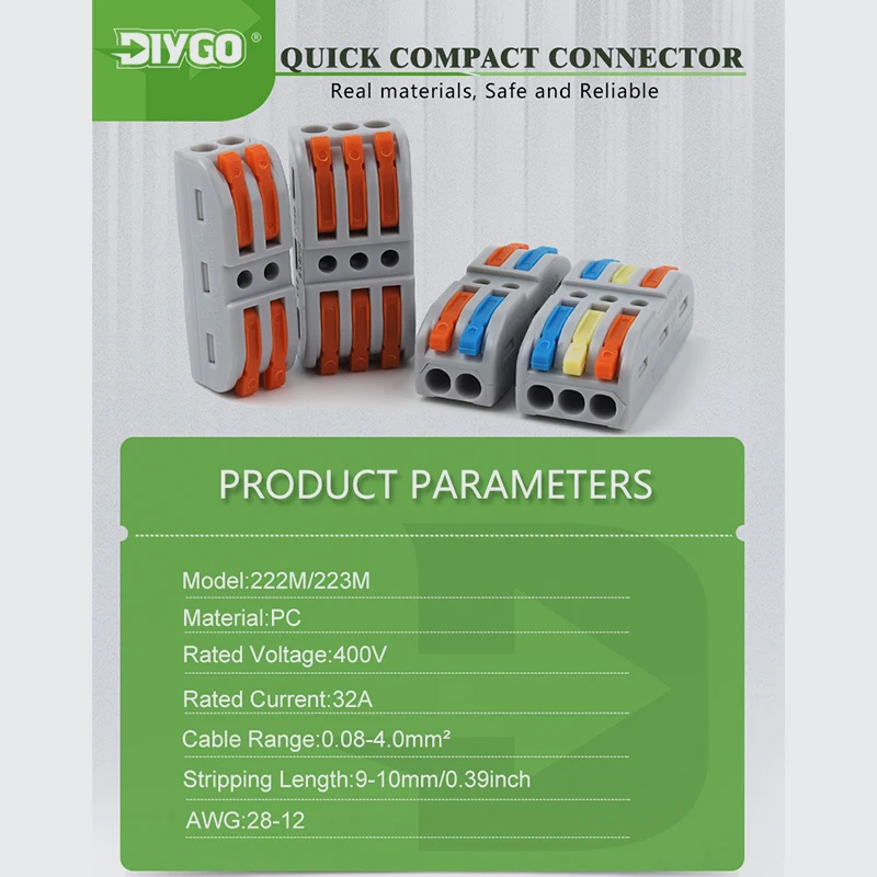 Quick Universal Compact Splitter Elektrokabel Kabelverbinder Leiter Push-in Home Terminal Block SPL ﻿ Für Verbindung
