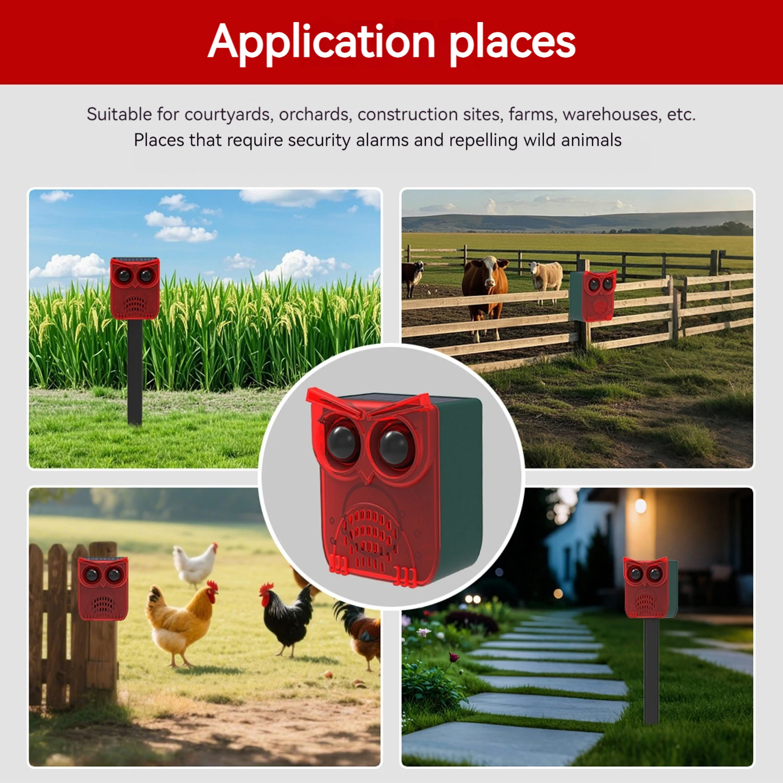 

Солнечная сигнализация с датчиком движения, имитирующая лай собаки и звуки выстрелов, громкий генератор шума, домашняя охранная сигнализация, отпугиватель животных для двора и сада