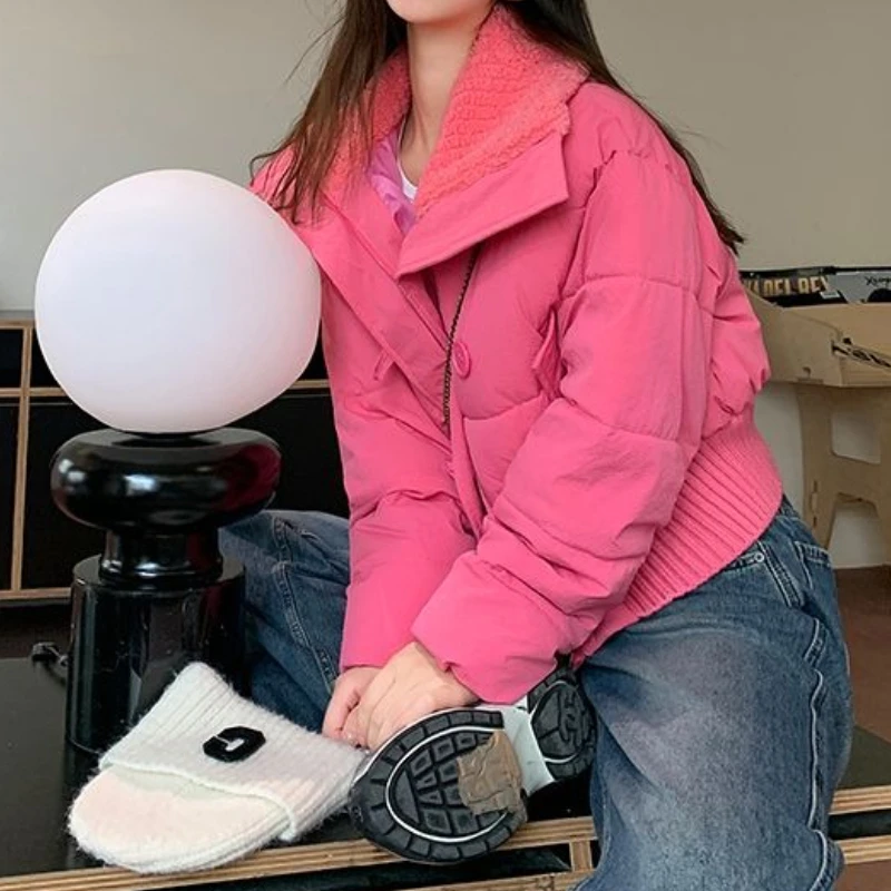 2025 New Short Cotton-padded Clothes I Temperament Down Cotton-padded Clothes Small Winter Thickened Jacket