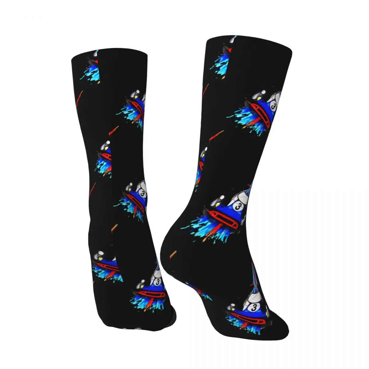 Funny Crazy Sock for Men Sleek Hip Hop Harajuku Martini Racing Happy Seamless Pattern Printed Boys Crew compression Sock Novelty