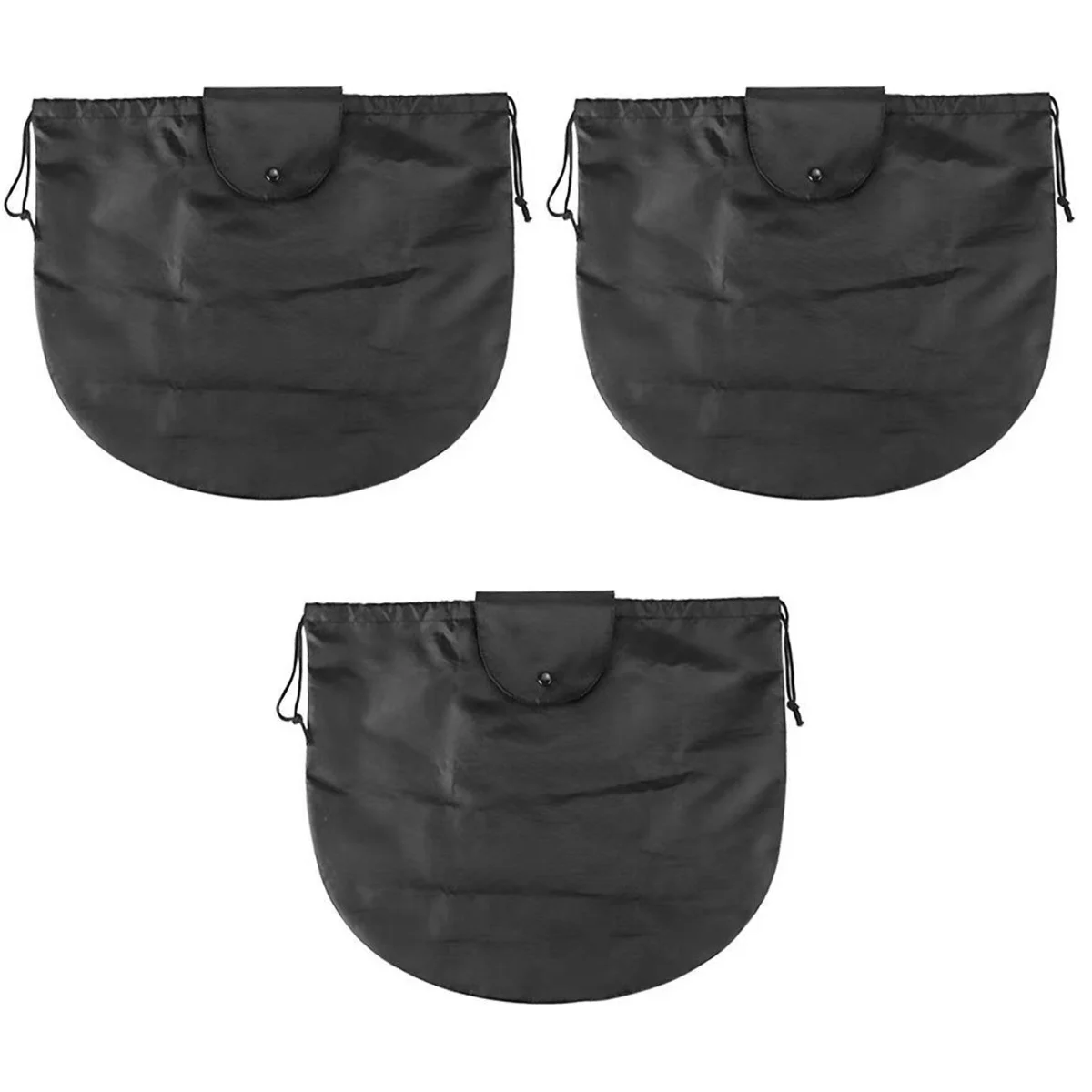 3 Pack Pouch Storage Bag Motorcycle Helmets Sports Carrying Holder Fashion Black Polyester Protective Container