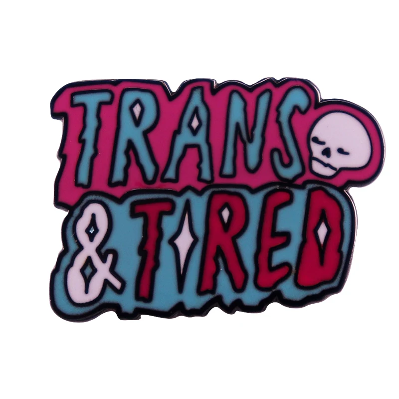 

C4601 Cartoon Trans tired badge Enamel Pin Transgender Gay LGBT Pride brooch jewelry Backpack Decorate Gift