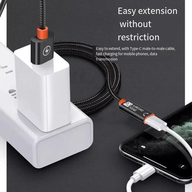 USB 3.0 To Type-C 6A Cable Adapter High Speed Data Cord Male To Female Extension Wire For Laptop Mobile Phone Computer New